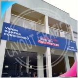 fachada em acm e comunicação visual cotar Vila Andrade